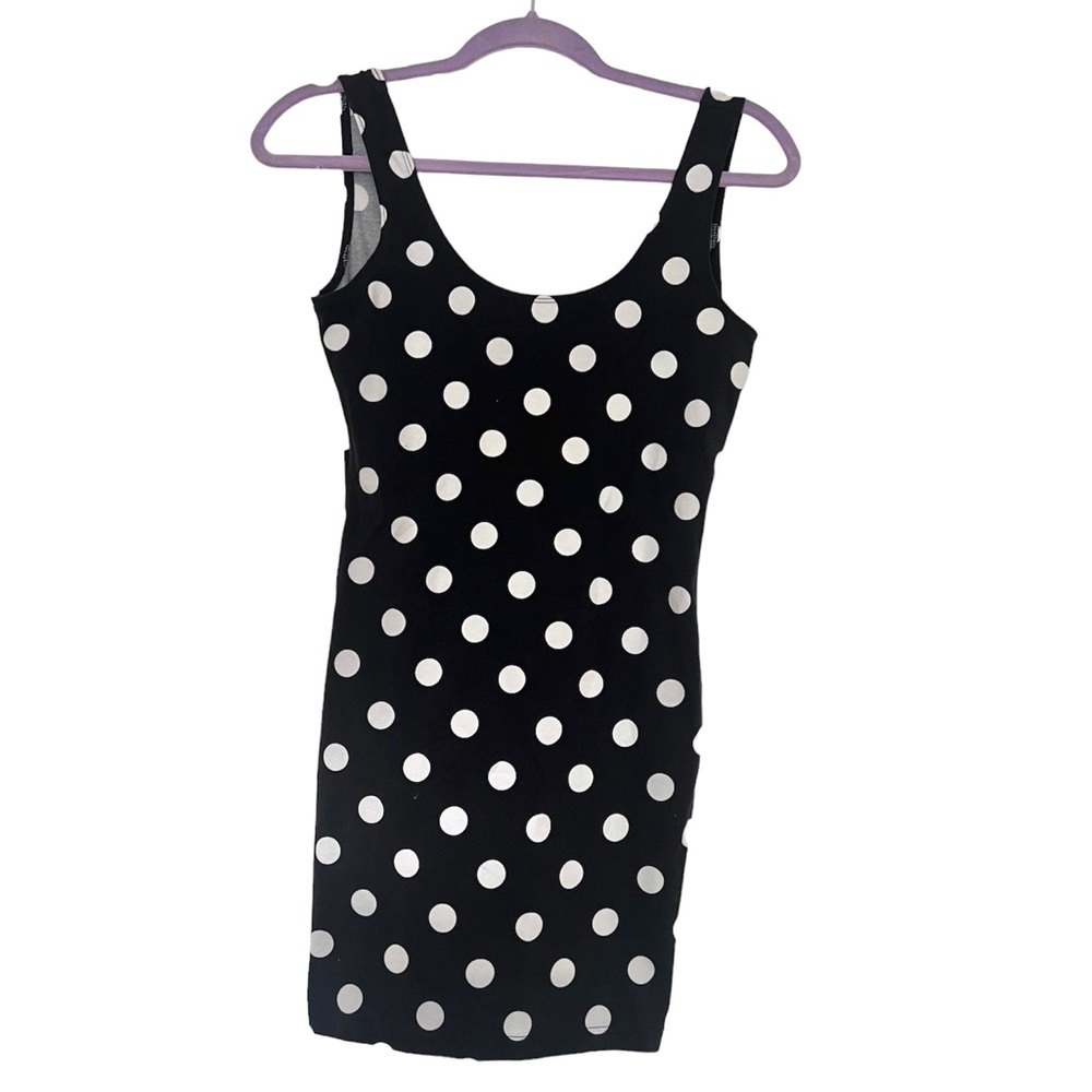 Forever 21 polka dot dress - black and white - mini dress - good preloved